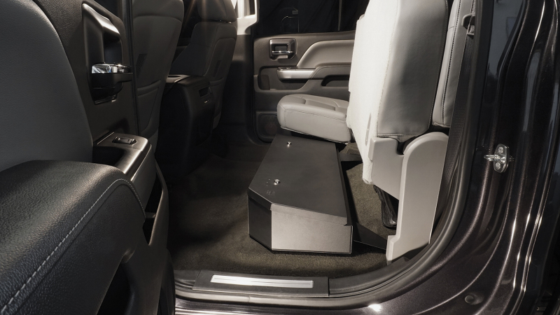 Chevrolet Silverado 3500HD Underseat Lockbox - Rear 60% Bench Seat - Tuffy Products - 2/3 Length with Keyed Lock - Black - `07-`19